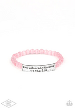 Load image into Gallery viewer, So She Did - Pink Bracelet
