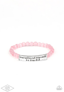 So She Did - Pink Bracelet